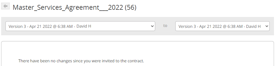 契約バージョン比較ページ。